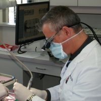 Dentist works on patient in Hollister dental office
